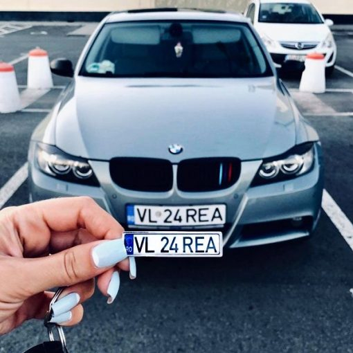 Breloc Cheie cu Mesaj Personalizat cu Numar Auto [2]