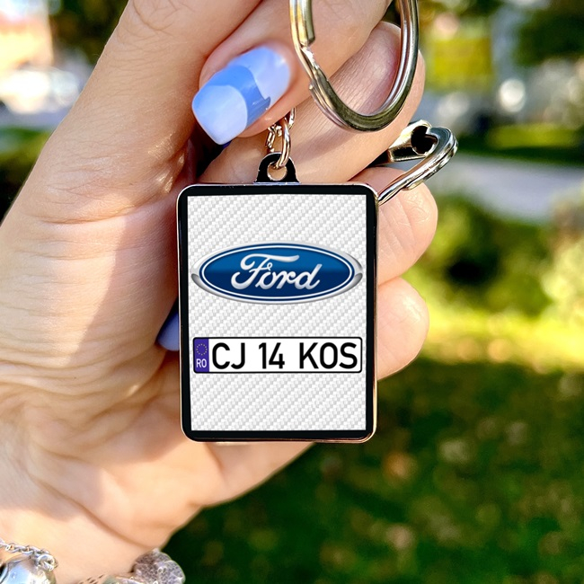 Breloc FORD personalizat cu numarul masinii [2]