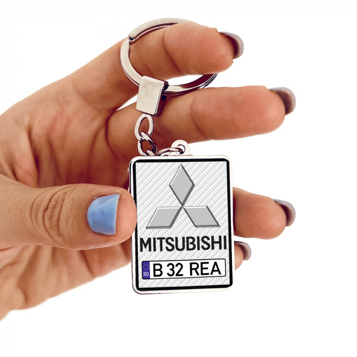 Breloc MITSUBISHI personalizat cu numarul masinii [1]