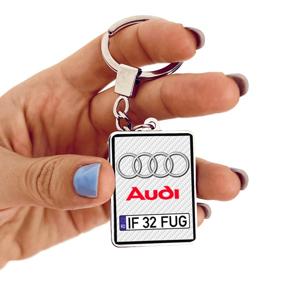 Breloc AUDI personalizat cu numarul masinii [1]