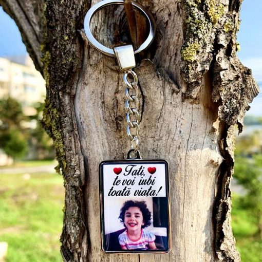 Breloc personalizat cu poza si mesaj [1]