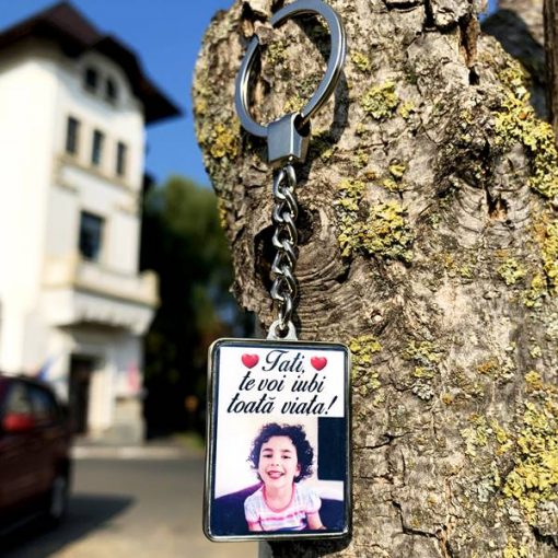 Breloc personalizat cu poza si mesaj [2]