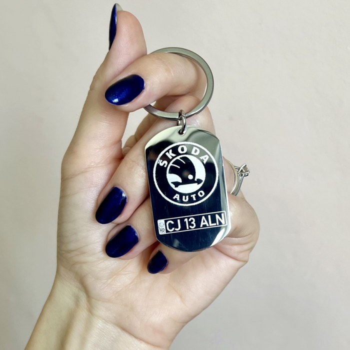 Breloc personalizat gravat SKODA [2]