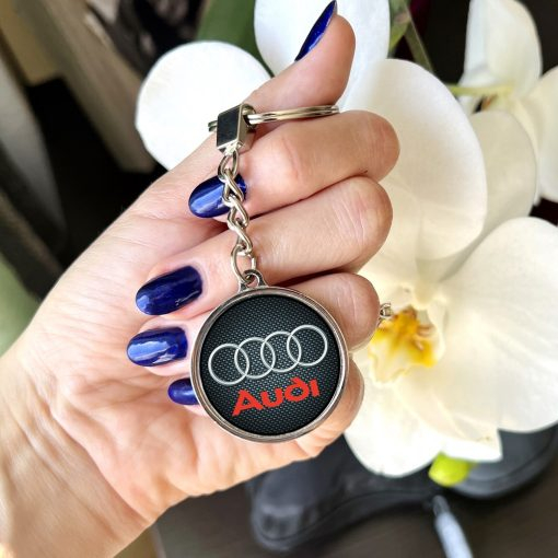 Breloc personalizat rotund marca masinii – Audi [1]