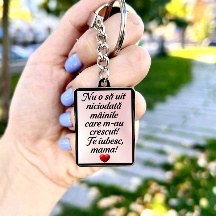 Breloc personalizat - Te iubesc mama! [1]