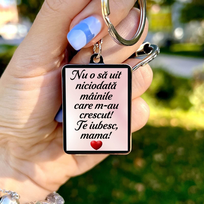 Breloc personalizat - Te iubesc mama! [2]