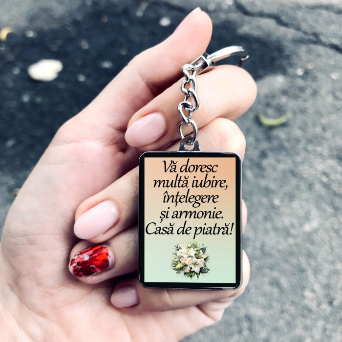 Breloc personalizata-Casa de piatra [2]