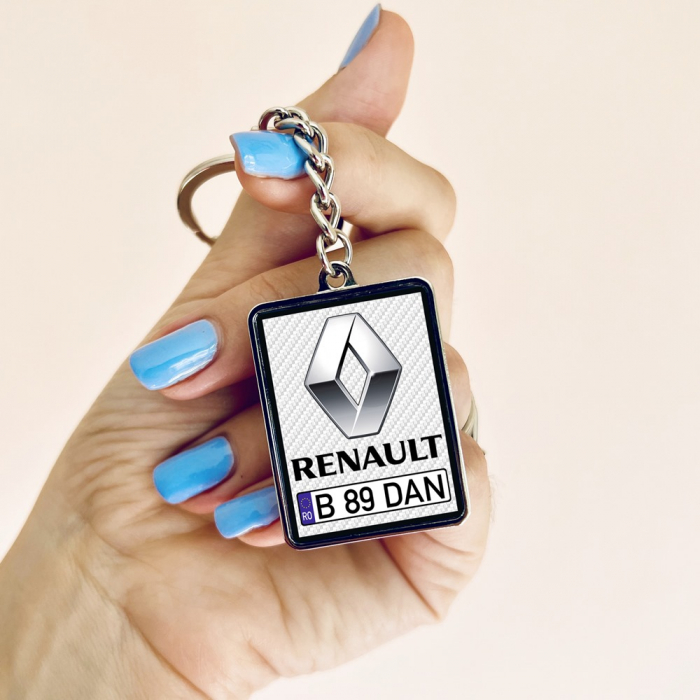 Breloc RENAULT personalizat cu numarul masinii [2]