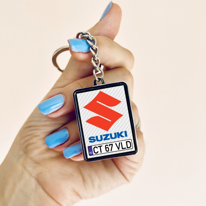 Breloc SUZUKI personalizat cu numarul masinii [2]