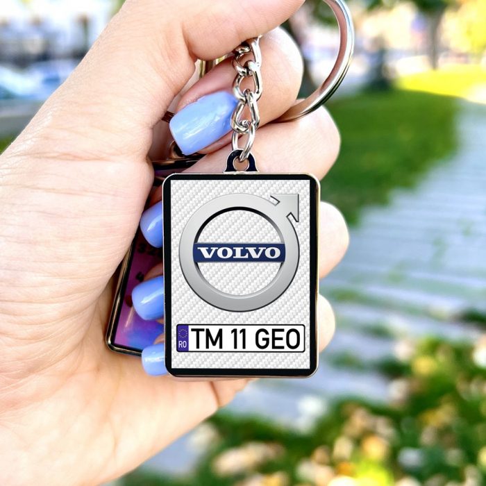 Breloc VOLVO personalizat cu numarul masinii [2]