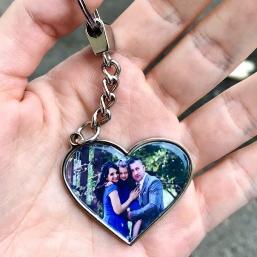 Breloc Poza Personalizat cu Inimioara [2]