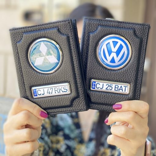 Pachet Doua Port Acte Piele Personalizate cu Sigla Masinii [3]