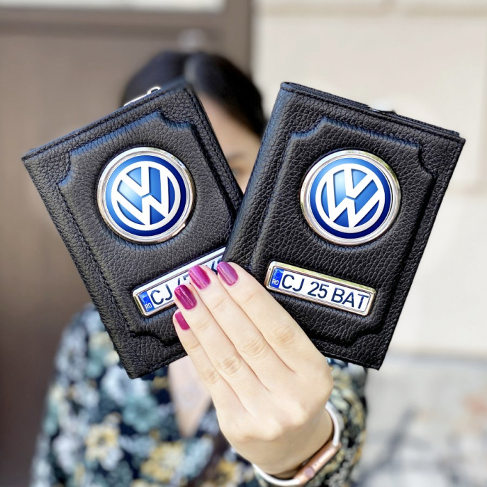 Pachet Doua Port Acte Piele Personalizate cu Sigla Masinii – VW [2]