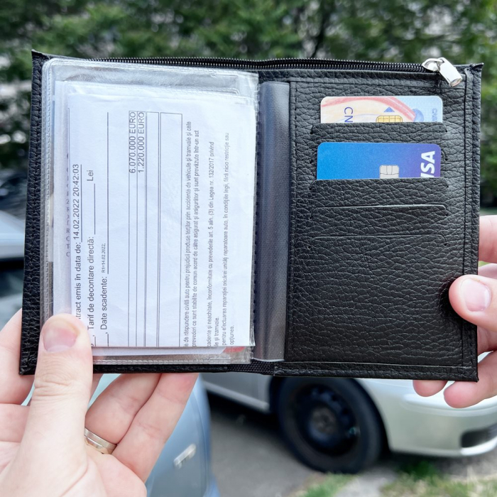 Pachet Doua Portofele din Piele Personalizate cu Sigla Masinii-SKODA [5]
