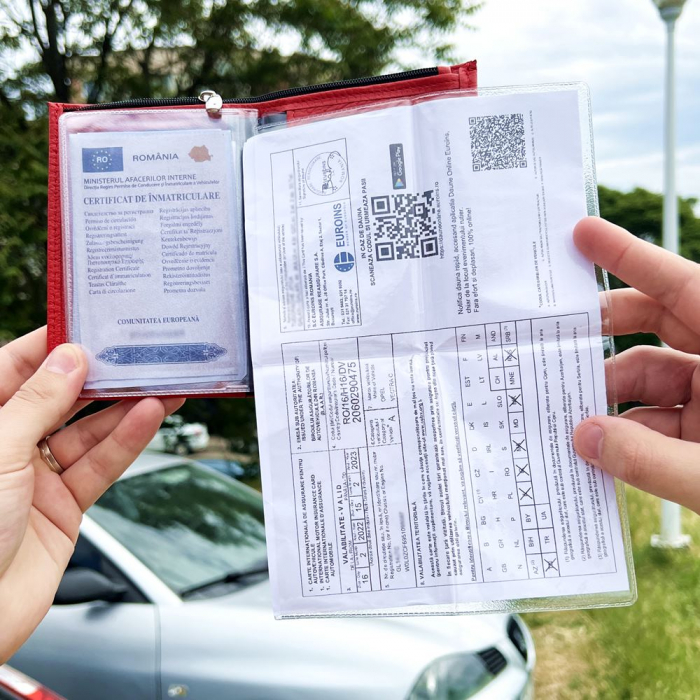 Portofel rosu SKODA Personalizat din Piele cu Sigla Masinii [4]