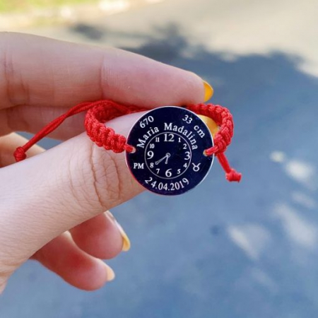 Bratara Snur Rosu Bebe Personalizat din Argint Premium [1]