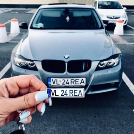 Breloc Cheie cu Mesaj Personalizat cu Numar Auto [1]