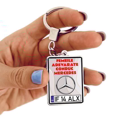 Breloc personalizat auto - Breloc MERCEDES Personalizat -Femeile adevarate