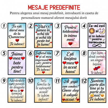 Breloc Pentru Cupluri Personalizat cu Mesaj – Nu Te Vad Zilnic Dar Te Iubesc In Fiecare Zi! [3]