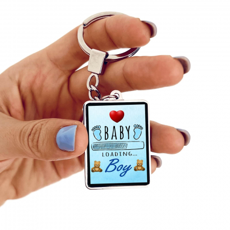 Cadouri pentru mama personalizate - Breloc personalizat-Baby Loading