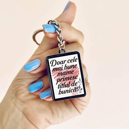 Cadouri pentru mama personalizate - Breloc personalizat - bunica