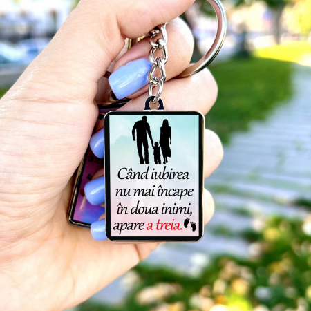 Cadouri personalizate femei - Breloc personalizat parinti