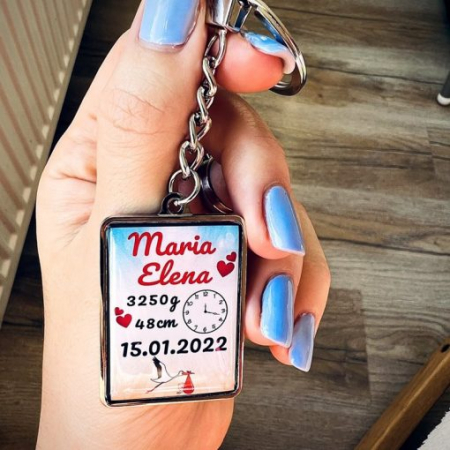 Breloc Ceas Bebelus Personalizat – Ceasul Bebelusului [2]