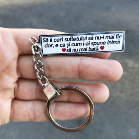Breloc personalizat cu mesaj – Sa ii ceri sufletului [1]