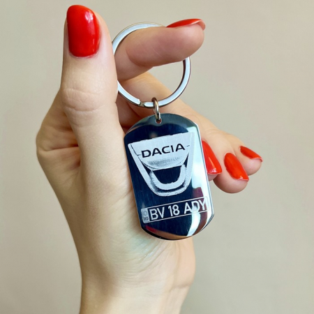 Breloc personalizat gravat DACIA [2]