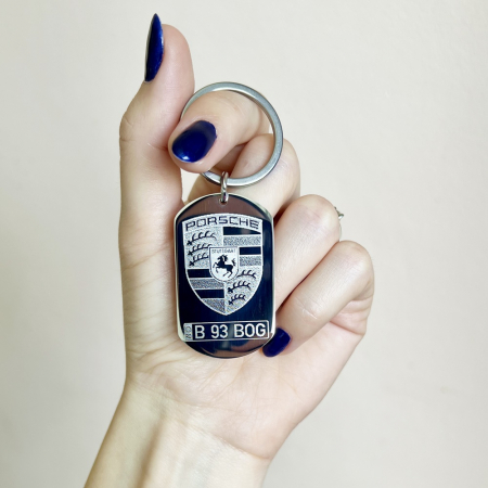 Breloc personalizat auto - Breloc personalizat gravat PORSCHE