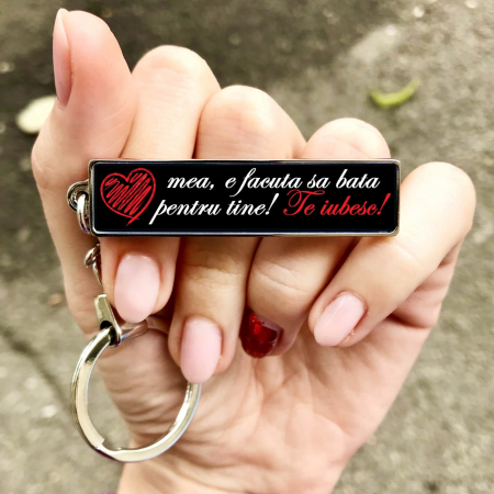 Breloc cheie auto - Breloc personalizat-inima mea