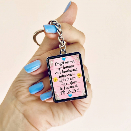 Cadouri pentru mama personalizate - Breloc personalizat-mama draga