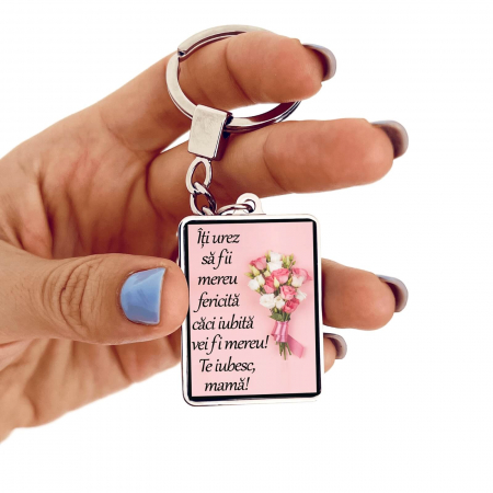 Cadouri pentru mama personalizate - Breloc personalizat pentru mama