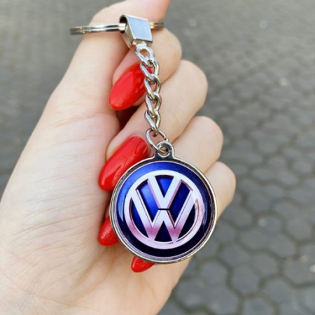 Breloc cheie auto - Breloc rotund personalizat cu sigla masinii