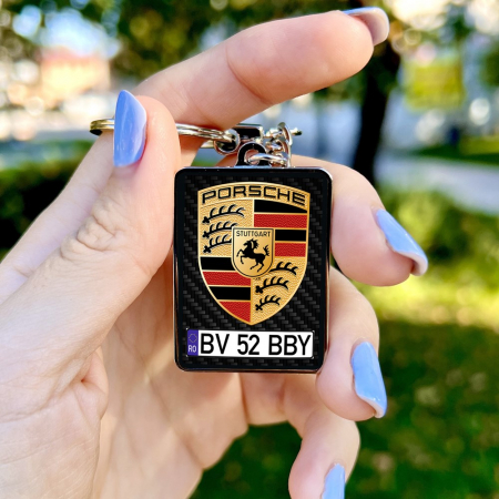 Breloc PORSCHE personalizat cu numarul masinii [1]