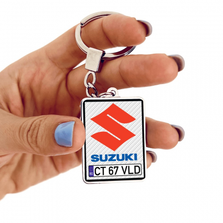 Breloc SUZUKI - Breloc SUZUKI personalizat cu numarul masinii
