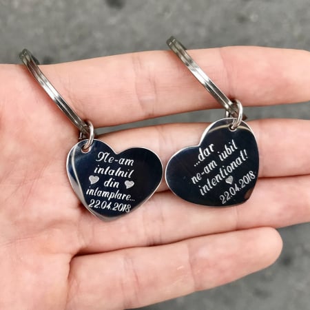 Placuta army - Brelocuri Inimioare Cuplu Personalizate Gravura Mesaj