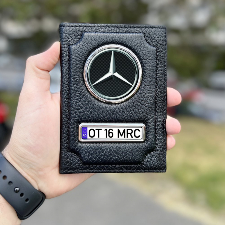 Cadouri personalizate de Paste - Portofel port acte din piele MERCEDES