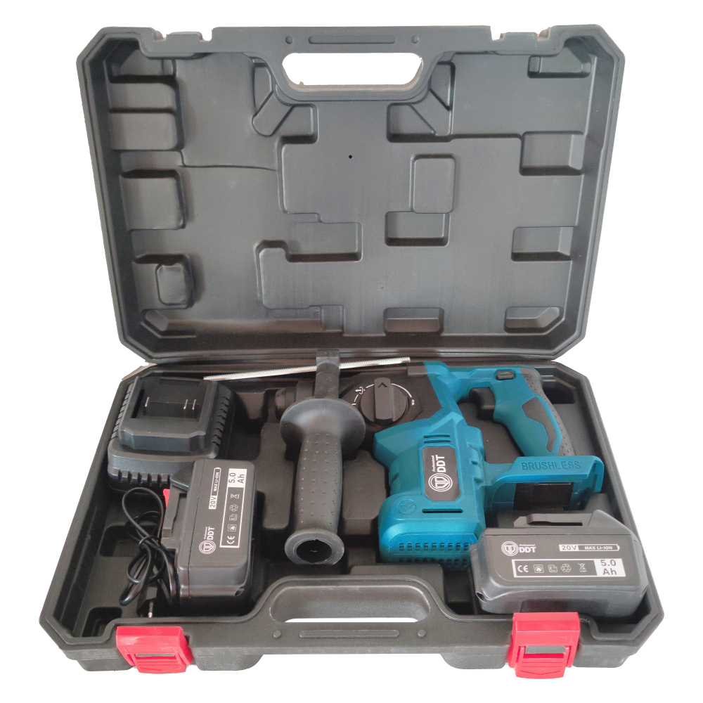 Ciocan rotopercutor cu acumulator , DDT-Brushless , 20 V , 5 Ah , 1350 Rpm , 4800 Bpm , 1.7 J , 22 mm , Albastru [2]