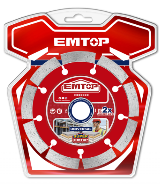 Disc Turbo diamantat 125mm, taiere umeda si uscata, lama 12 mm - EDDC011251, EMTOP [2]