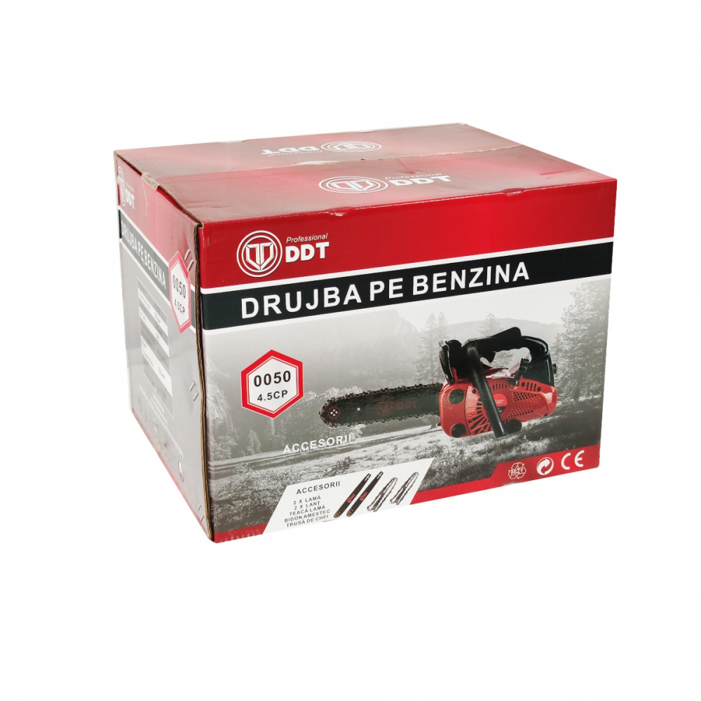 Drujba de constructii pe benzina DDT 0050, 4.5 Cp, 25 cmc, lama 30.5 cm ,2 LANTURI , 2 LAME [4]