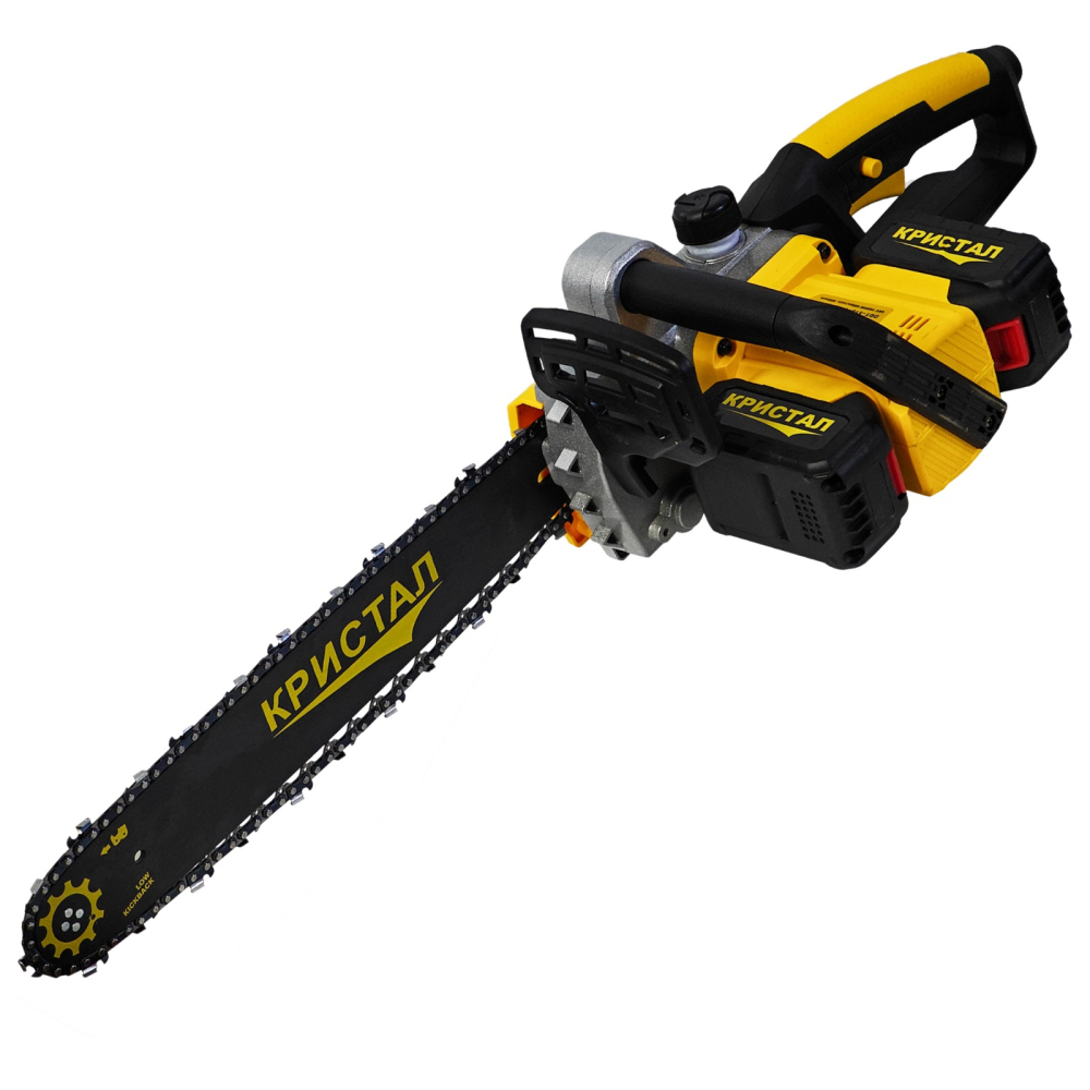 Drujba, mini fierastrau cu 2 acumulator DDT-CRISTAL, 48V, 1600W, 4800rot/min, 5A, Brushless, Motor fara perii, lungimea lamei de 405mm, 2 lame, 2 lanturi, ideala pentru taierea lemnelor de foc [9]