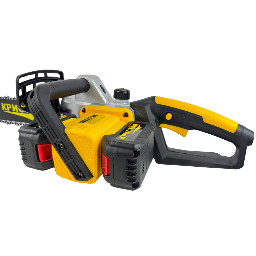 Drujba, mini fierastrau cu 2 acumulator DDT-CRISTAL, 48V, 1600W, 4800rot/min, 5A, Brushless, Motor fara perii, lungimea lamei de 405mm, 2 lame, 2 lanturi, ideala pentru taierea lemnelor de foc [7]