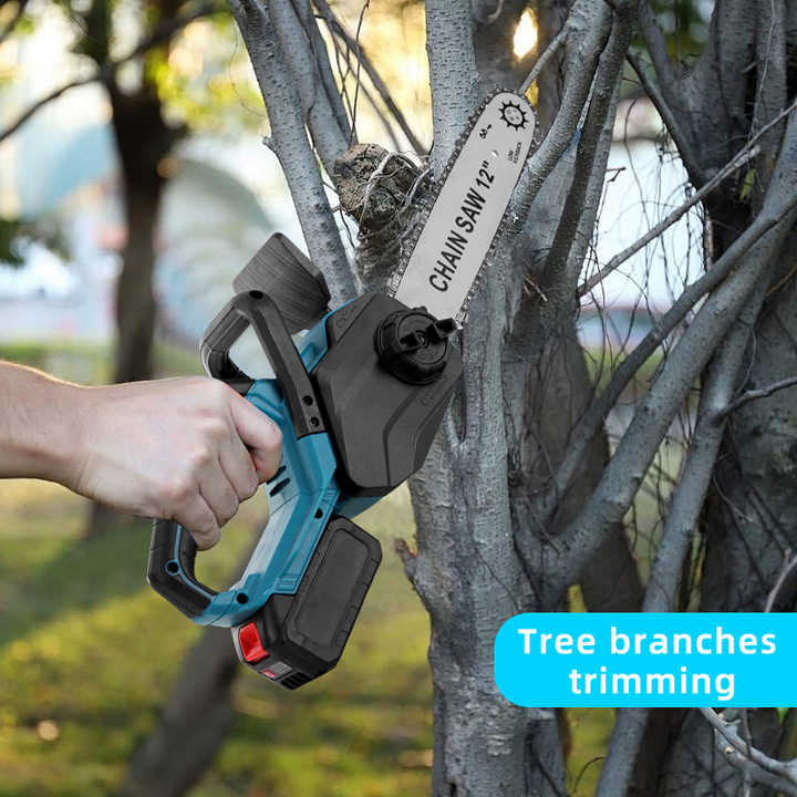 Drujba ,mini fierastrau cu acumulator DDT-CRISTAL, 21V,4A,Brushless, Motor fără perii, 3500 W, Lubrifiere automată a lanțului, Lungimea lamei de 40 cm, Ideala pentru lemne de foc și tăierea copacilor [5]