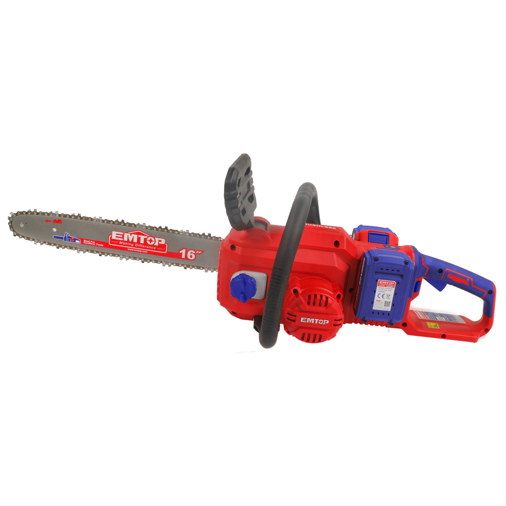 Fierastrau/Drujba cu lant cu 2 acumulatori 5.0Ah, motor fara perii (brushless), 30cm - ELGA201286, EMTOP [6]