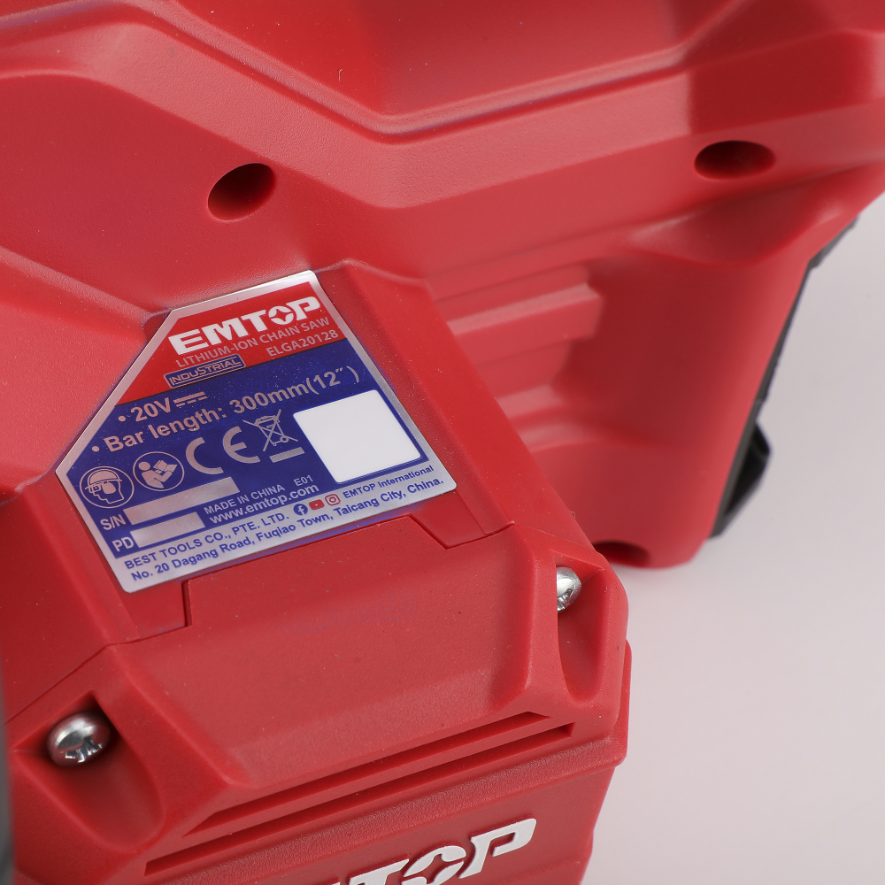 Fierastrau/Drujba cu lant fara acumulator si incarcator, motor fara perii (brushless), 30cm - ELGA20128, EMTOP [3]