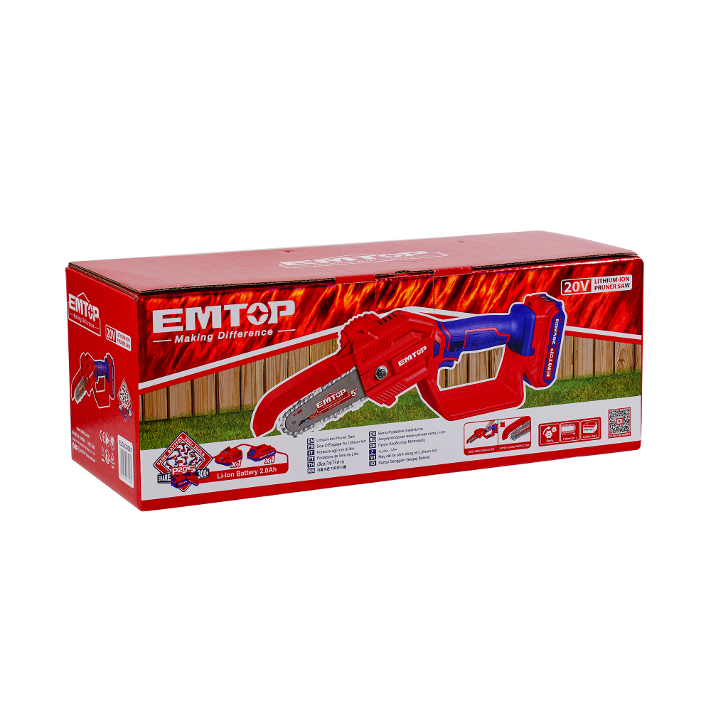 Mini fierastrau cu 1 acumulator 2.0Ah, lama 13cm (5") - ELGA20581, EMTOP [2]