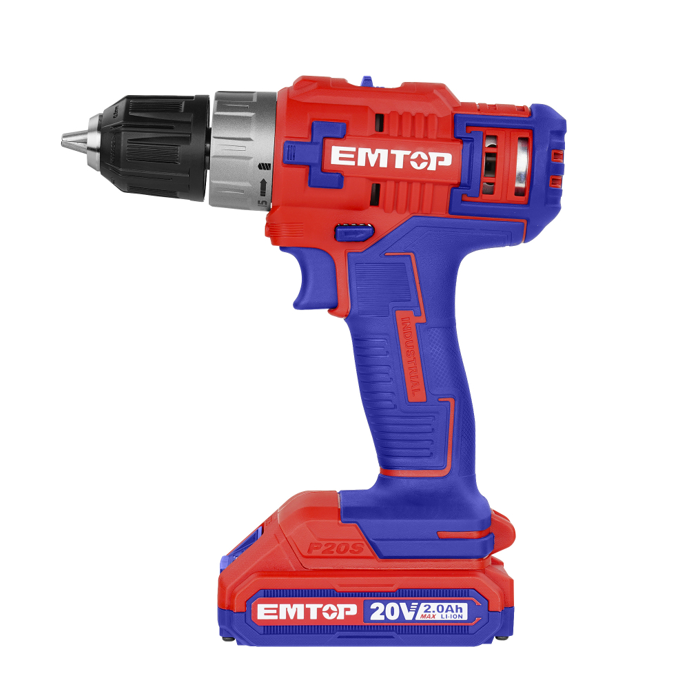Masina de gaurit si insurubat cu 1 acumulator 2.0AH, 45Nm - ECDL6200118, EMTOP [4]
