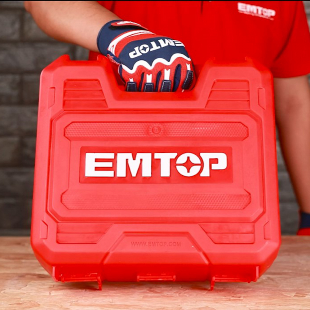 Masina de gaurit si insurubat cu 2 acumulatori 2.0AH, 55 accesorii, cutie de transport - ECDL200528, EMTOP [18]