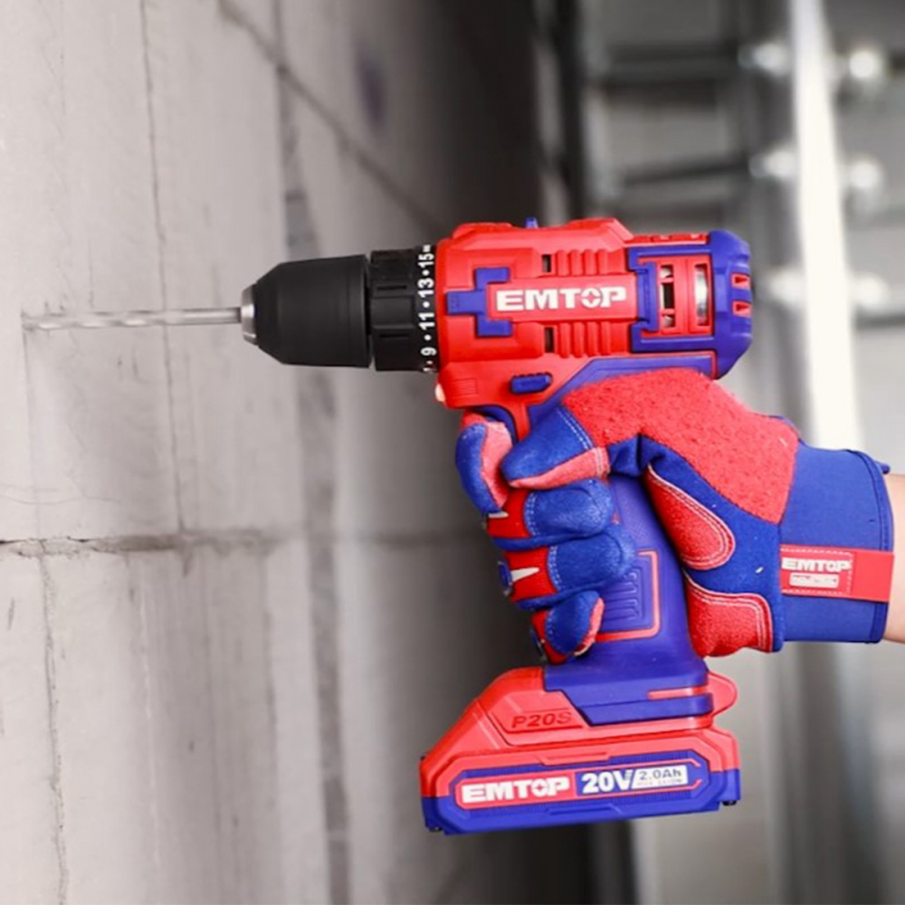 Masina de gaurit si insurubat cu 2 acumulatori 2.0AH, 55 accesorii, cutie de transport - ECDL200528, EMTOP [13]